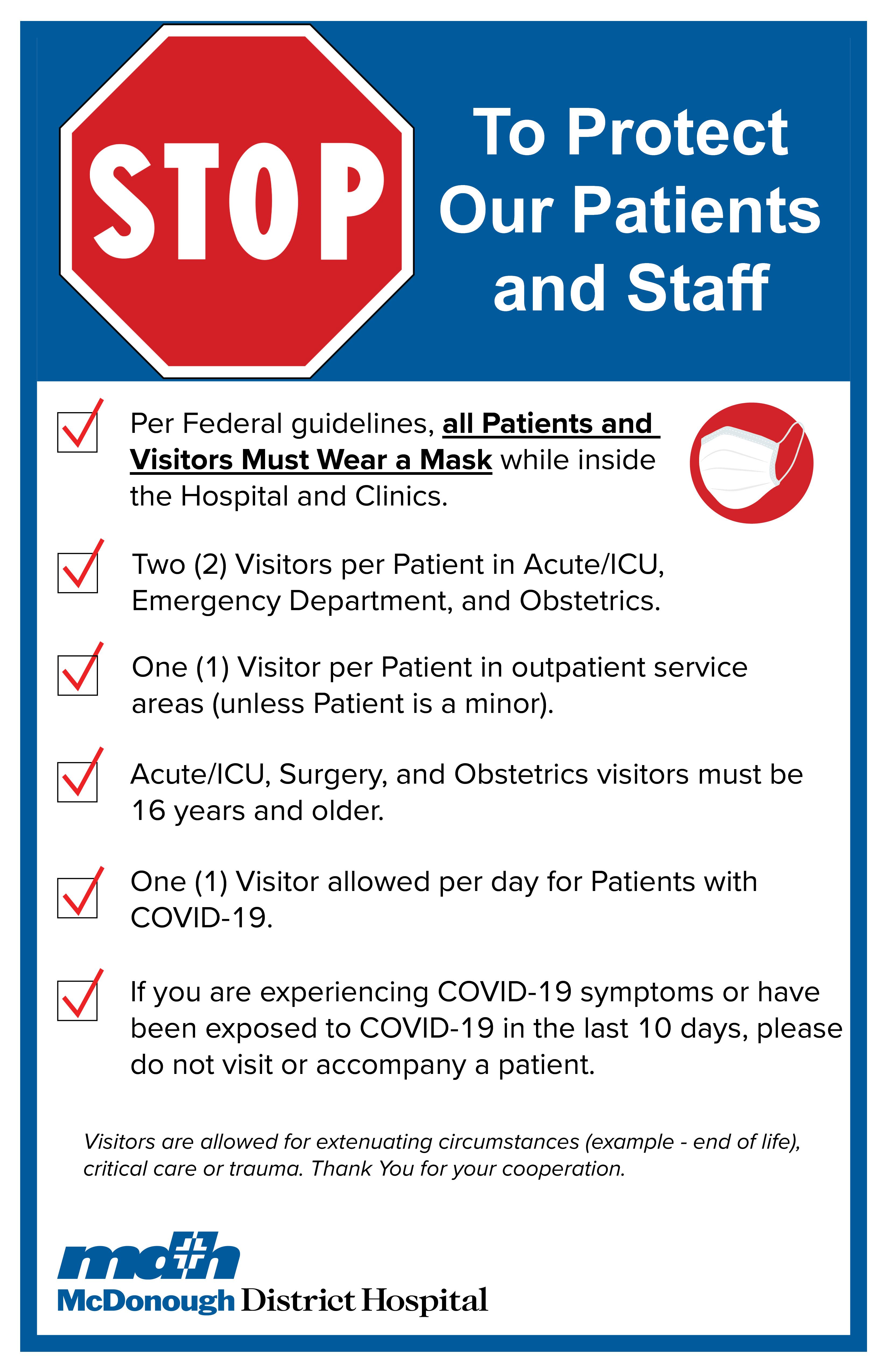 Visitor Policy | McDonough District Hospital